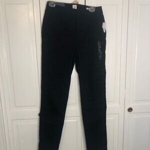 Gap Women's Black Downtown Khaki Pantalon Pants Size 4 Tall Mid Rise Stret
